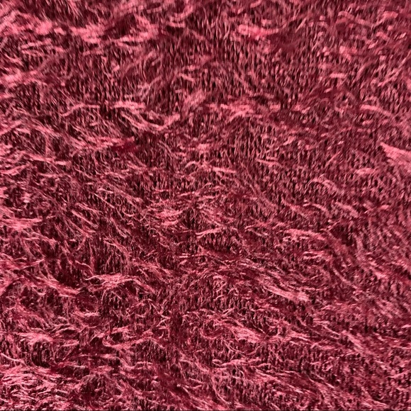 Nine West Plum Maddie plush Fringed Sweater NWT - Picture 6 of 11